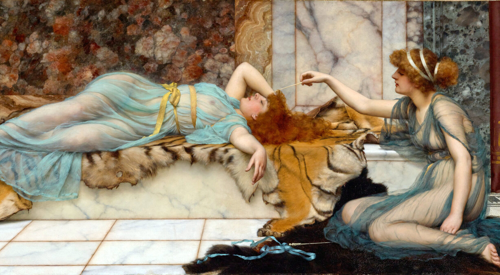 John William Godward - Mischief and Repose (1895)
