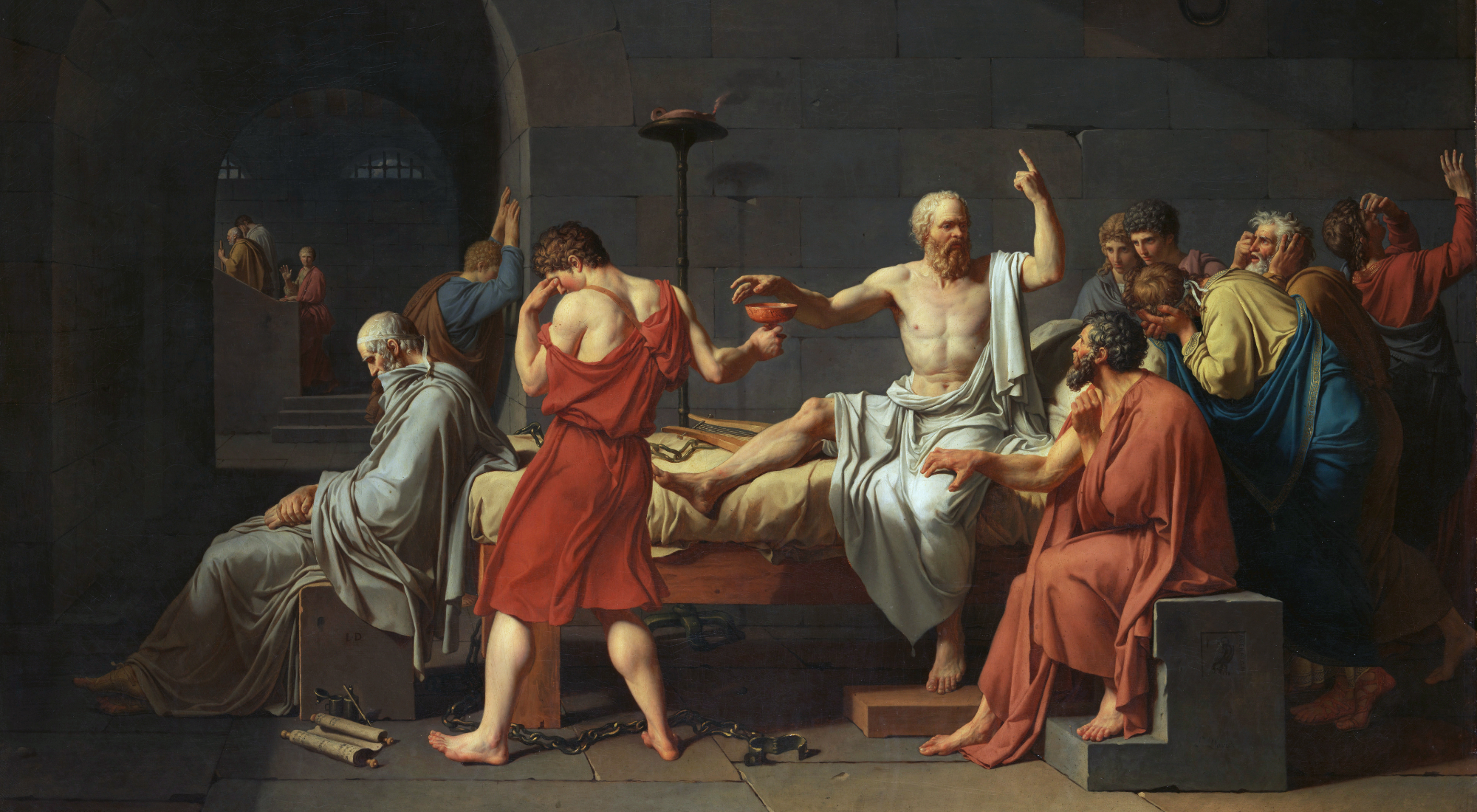 The Death of Socrates by Jacques Louis David (1787)